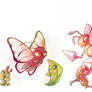 Beedrill and Butterfree Families