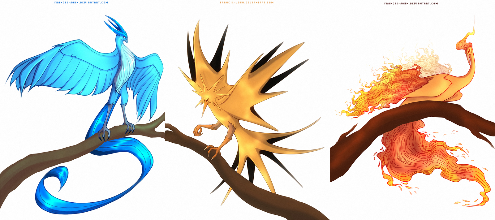 Articuno, Zapdos and Moltres