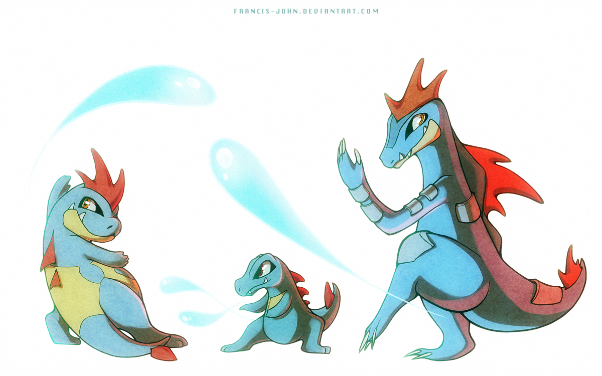 Totodile Croconaw and Feraligatr