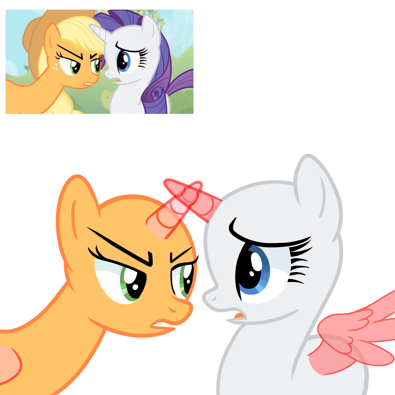 Rarity and aj base by Enneira20 on DeviantArt