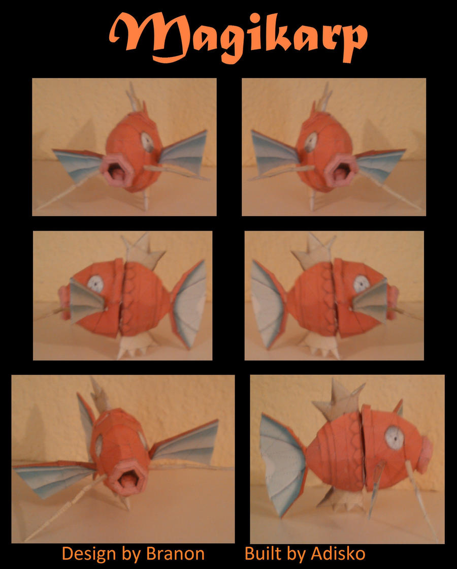 Magikarp Papercraft Paper Pokemon Magikarp by Adisko on DeviantArt
