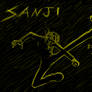 One Piece Scratch Art Sanji