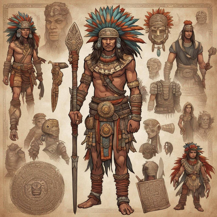 Deviantart Aztec Ritual Aztec Man by Sergio334 on DeviantArt