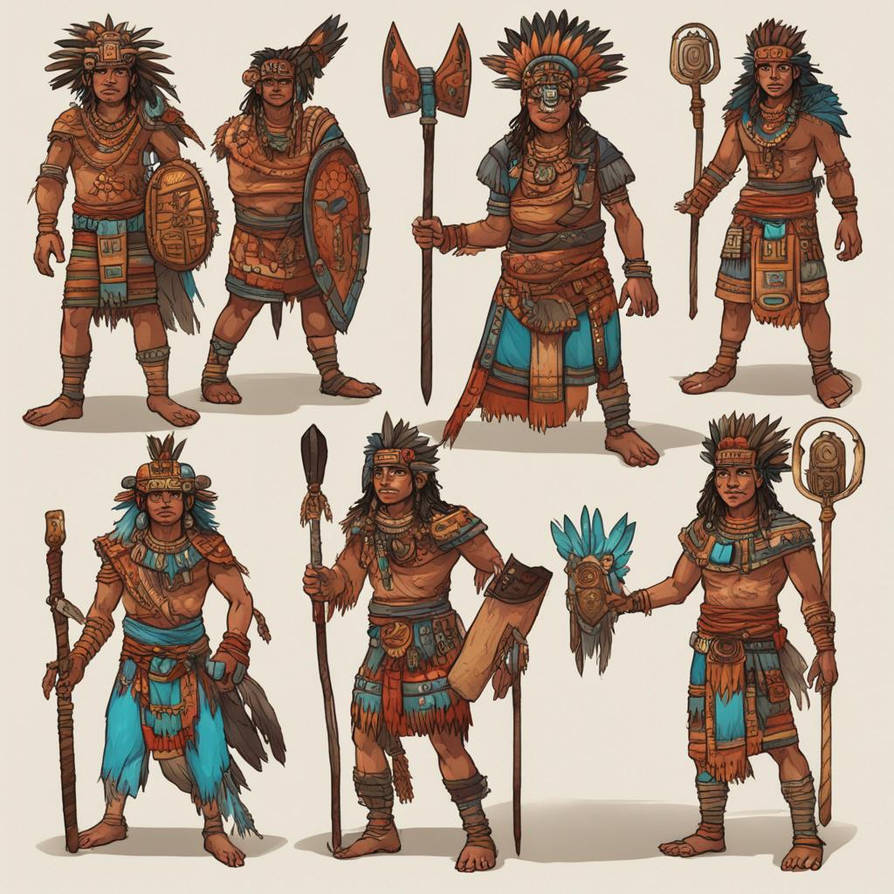 Aztec Human Character Aztec Man by Sergio334 on DeviantArt