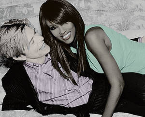 David Bowie+Iman Colorization