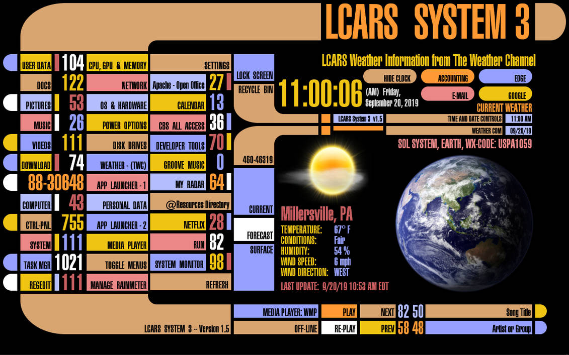 Updated LCARS Weather Module by pashaak on DeviantArt
