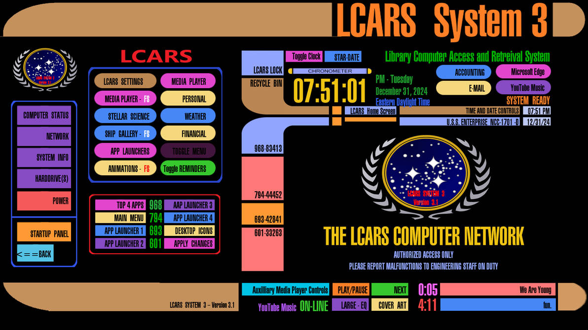 3.1 Preview Final Redesign of The LCARS Menu by pashaak on DeviantArt