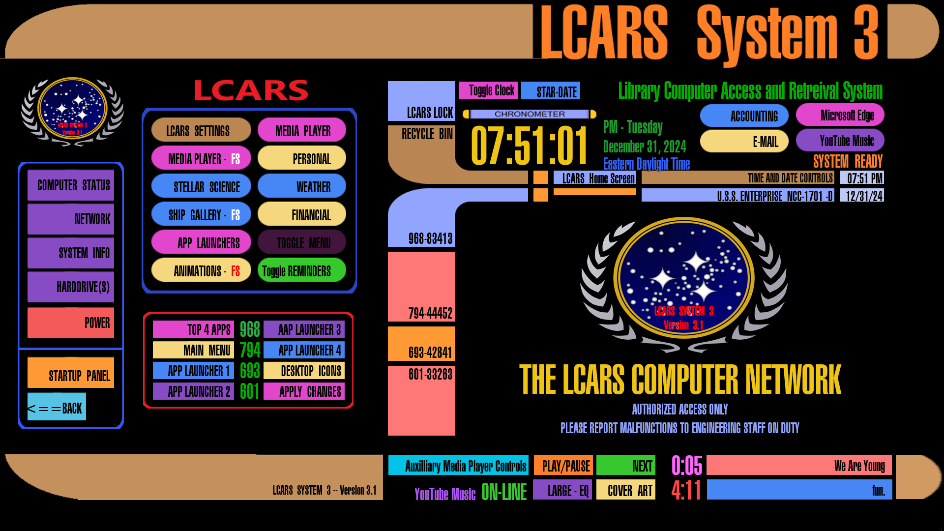 3.1 Preview Final Redesign of The LCARS Menu by pashaak on DeviantArt