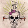 girl skull and bones cross