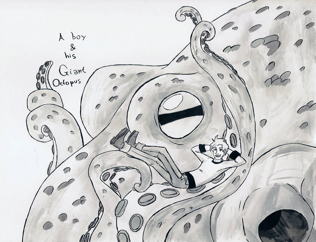 A Boy and his Giant Octopus by Spectre-x