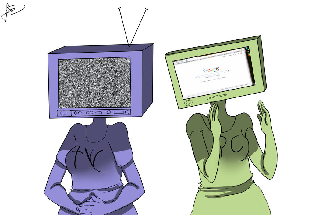 Computer Head Deviantart Tv Head and Computer Head by mangastyle1234 on DeviantArt