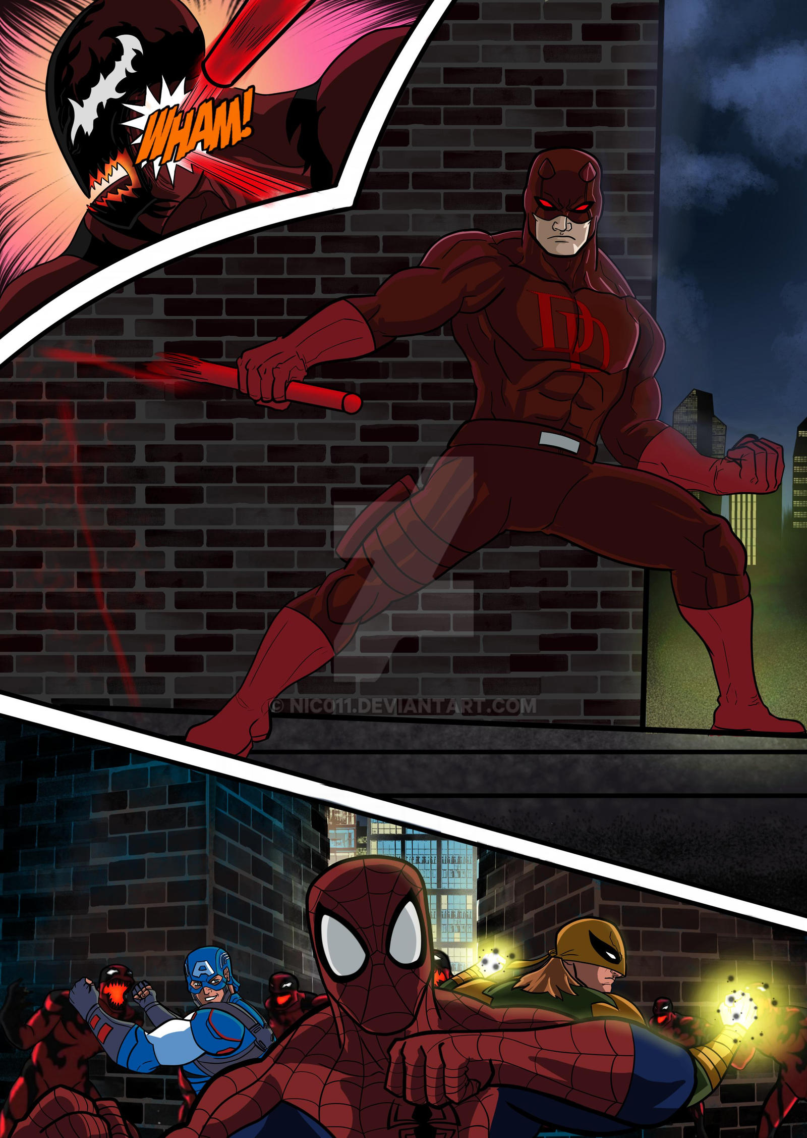 Ultimate Spiderman Daredevil by nic011 on DeviantArt