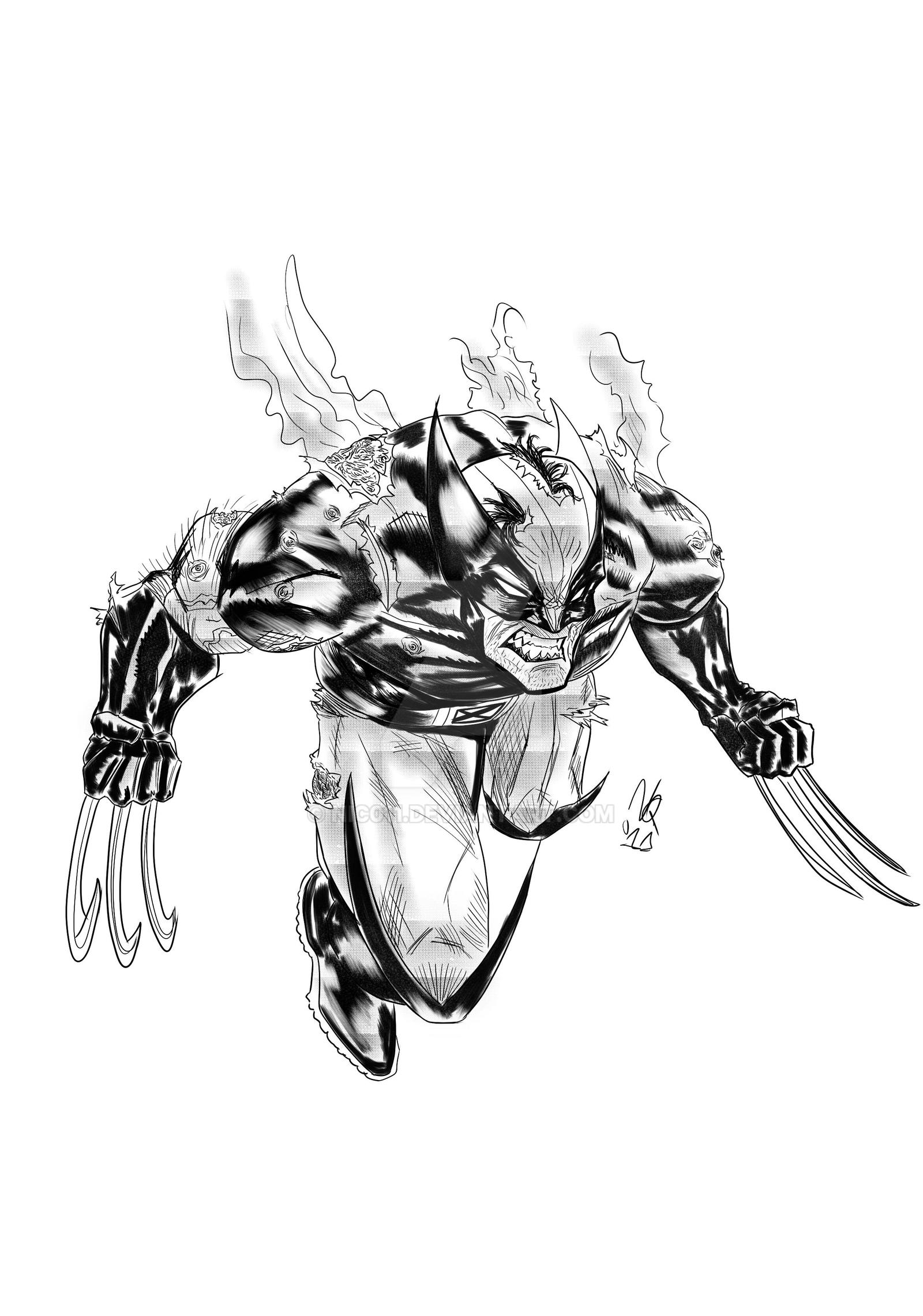 Wolverine Inking Wolverine Ink by nic011 on DeviantArt