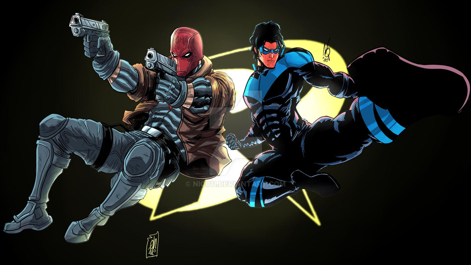 Nightwing And Red Hood By Nic011 On DeviantArt nightwing-and-red-hood-by-nic011-on-deviantart
