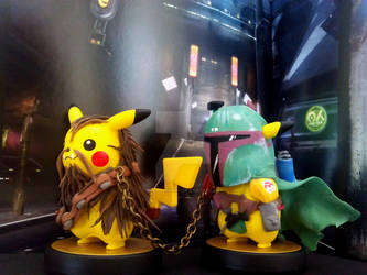 custom amiibos- Boba Pika and Pikabacca