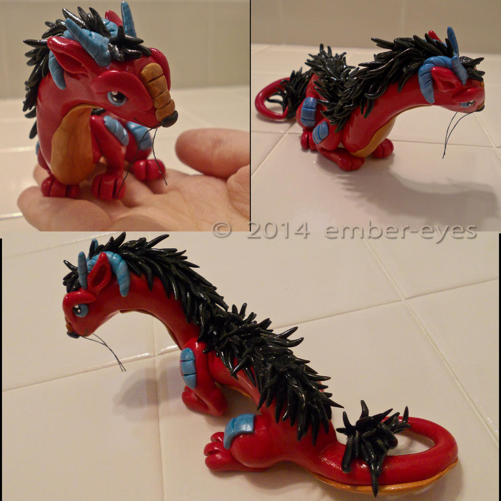 Red Eastern Dragon Sculpt