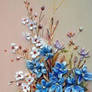 Wildflowers, silk ribbon embroidery.