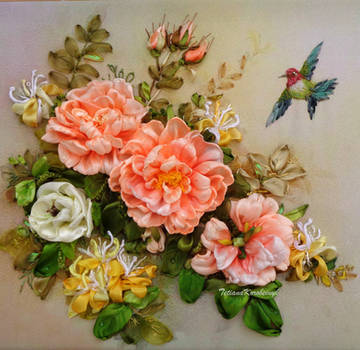 New ribbon embroidery picture