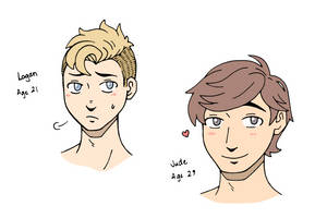 OC Logan and Jude Face/Hair Reference