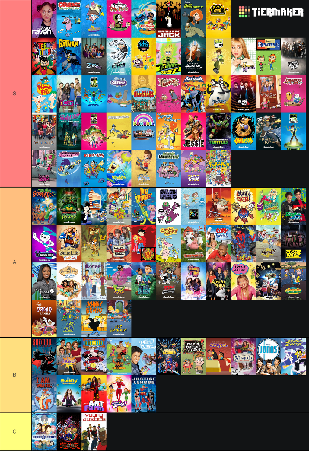 Kids cartoons outlet list