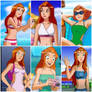 My Favorite Totally Spies Sam Bikinis!!