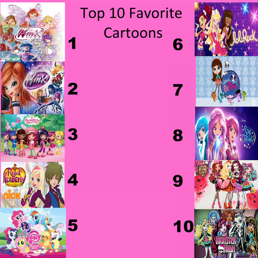Top 10 Favorite Cartoons (updated) by sharpclap290 on DeviantArt