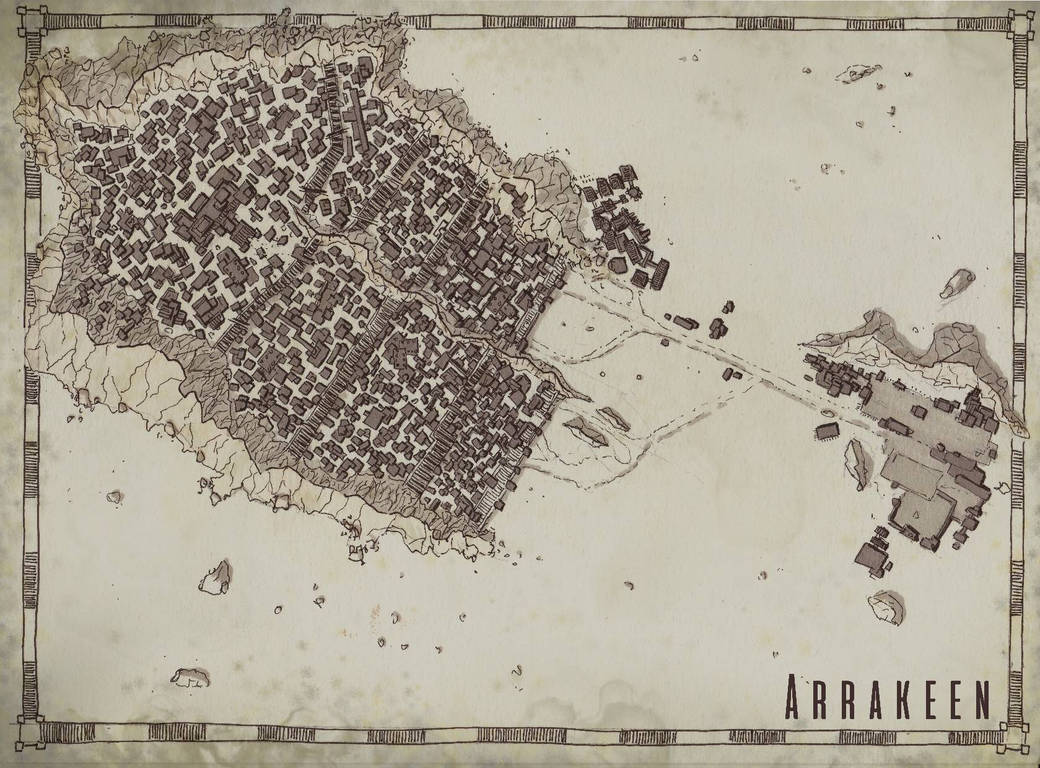 Arrakeen map - Dune rpg - by jjul on DeviantArt