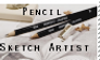 Pencil Sketch Artist Stamp