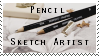 Pencil Sketch Artist Stamp by AEQUORIN