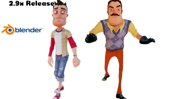 Hello Neighbor Player and Neighbor Blender Models by ...
