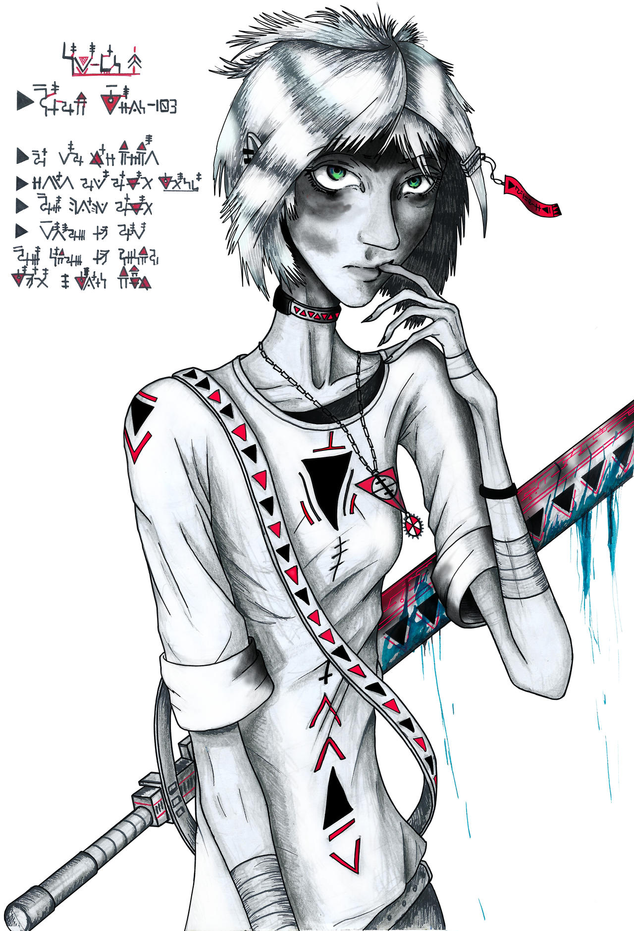 Triangle Sword character sketch by Luftschiff117 on DeviantArt