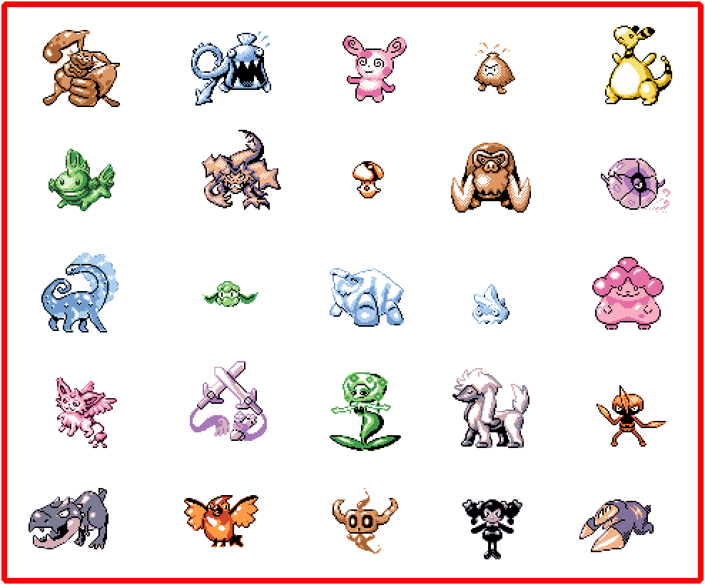 Awesome Pokemon Sprites from Pokemon Red or Blue