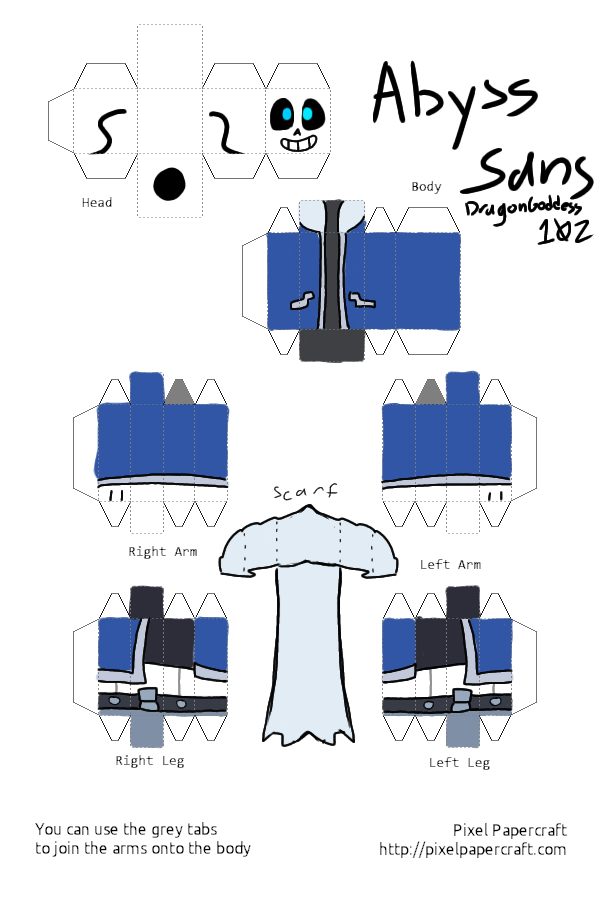 Undertale - Sans Papercraft — Paper Duplicator