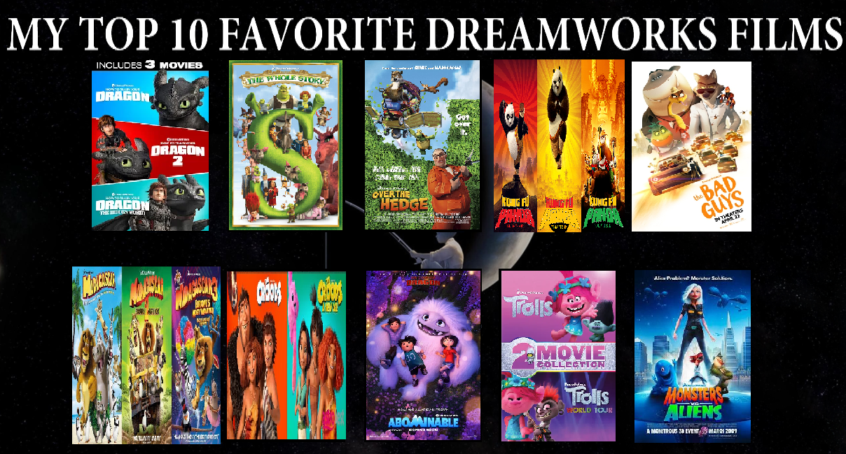 My Top 10 Favorite Dreamworks Films by AnikaBoomheart02 on DeviantArt