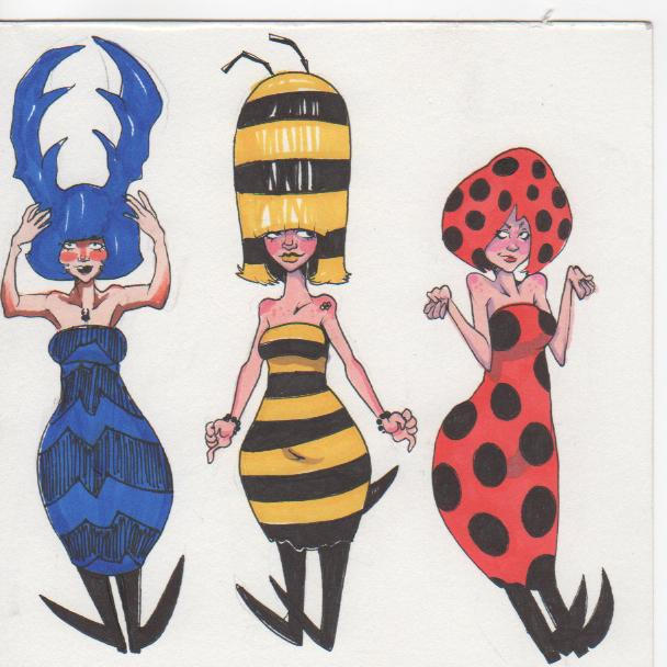 Deviantart Insect Lady bug ladies by Heartlet on DeviantArt