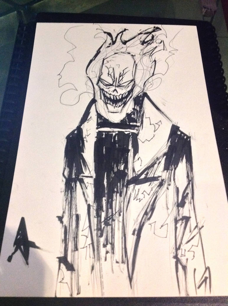 Ghost Rider inks by ay716 on DeviantArt