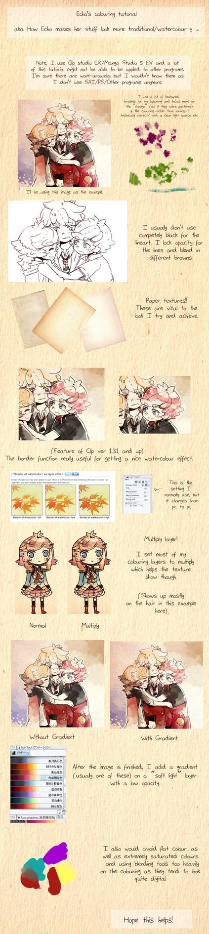 Echo's Colouring tutorial (Clip studio) by Ekkoberry