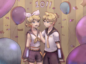 Kagamine 10th Birthday! (+Speedpaint)