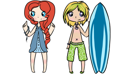 Surfer Guy And Girl Adopts for xXStaceXx
