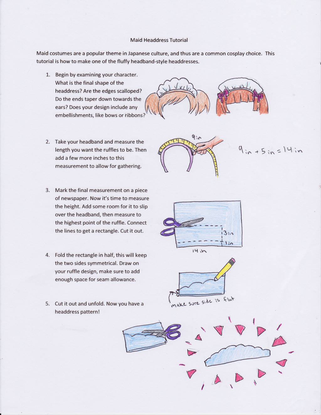Maid Headdress Tutorial 1 by koumori-no-hime