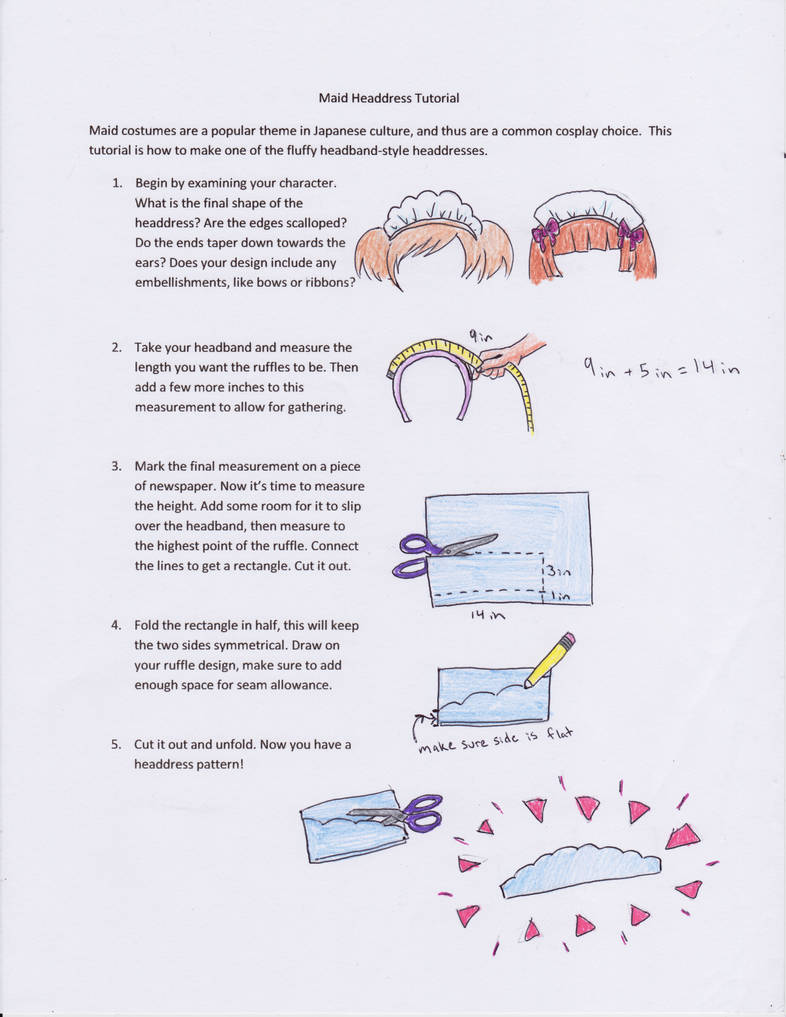 Maid Headdress Tutorial 1 by koumori-no-hime