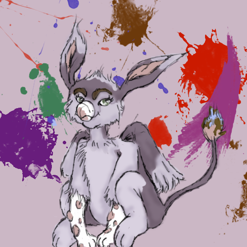 There's tail on your paint by DerangedFaerieInc