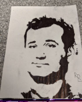 Bill Murray silhouette sketch 