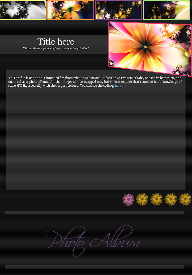 Profile Layout Template by ferretxboy on DeviantArt