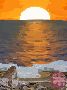 Sunset Ocean landscape