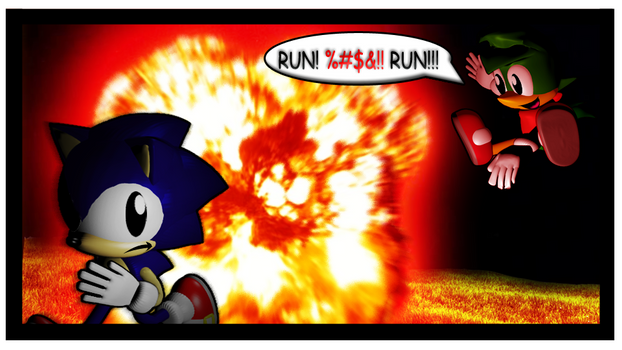 Sonic 3D comic panel