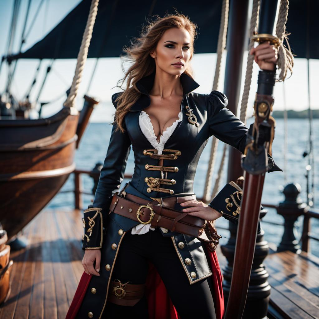 Sexy Female Pirate Captain Standing On The Deck Of By Hikes49 On DeviantArt sexy-female-pirate-captain-standing-on-the-deck-of-by-hikes49-on-deviantart