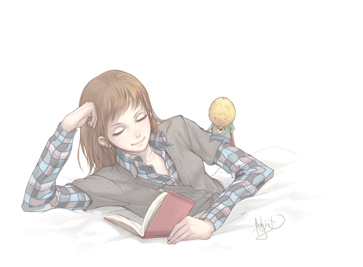 Girl Reading By Njoo On Deviantart