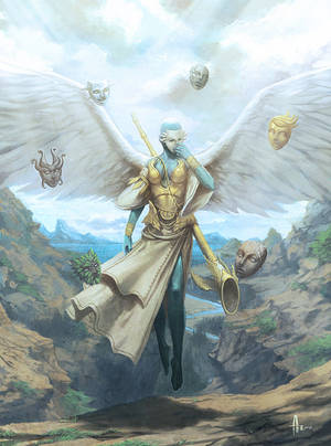 Angel with Masks by nJoo Angel with Masks by nJoo