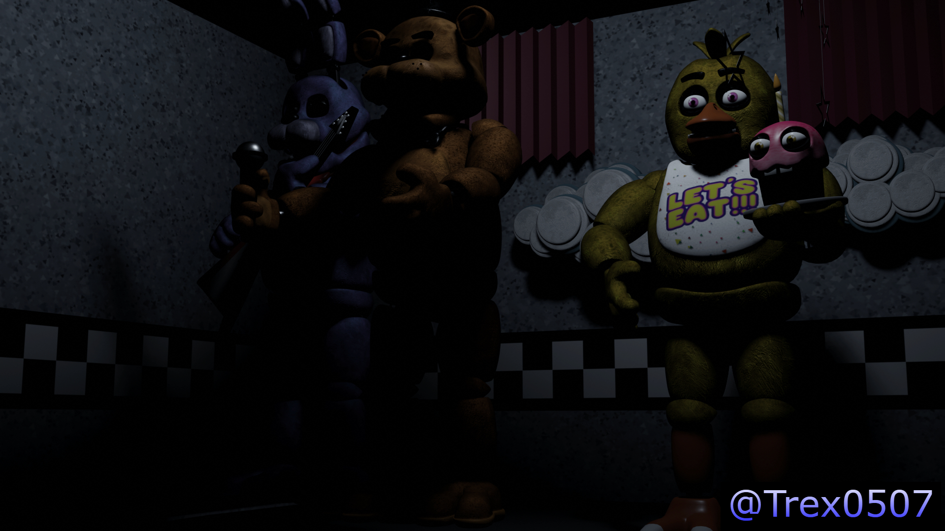 FNAF 1 Show Stage (CAM 1A) by Nazo472 on DeviantArt